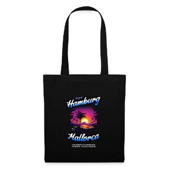 From Hamburg to Mallorca - Blue Text Edition - Tote Bag - black - Front