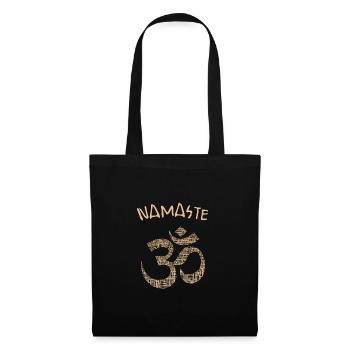 Yoga Om Namaste - Stoffbeutel - Schwarz - Vorne