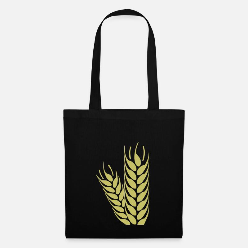 getreide corn cereal wheat weizen veggie gemuese v - Stoffbeutel - Schwarz