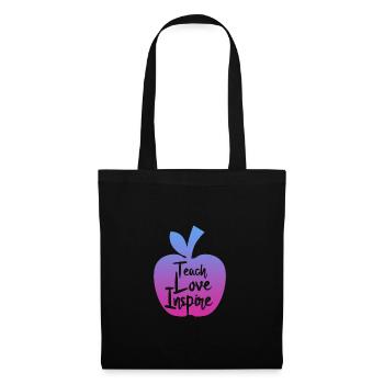 teacher teach love inspire - Stoffbeutel - Schwarz - Vorne