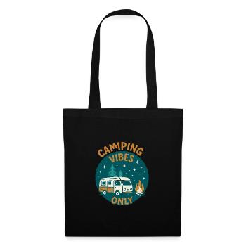 Camping Vibes Only - Leisure Design - Tote Bag - black - Front