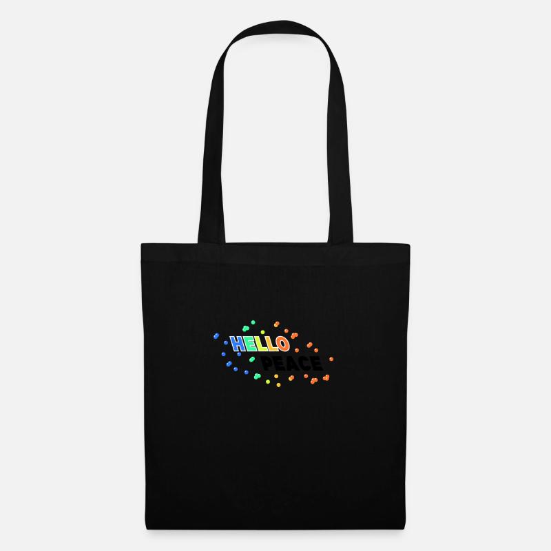 Hello Peace - Sac en tissu - noir