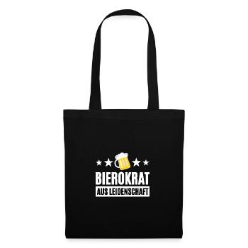 Bier Bierokratie - Stoffbeutel - Schwarz - Vorne