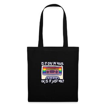 Is It Gay Here LGBTQ Ally Trans Gay Pride Rainbow - Tote Bag - black - Front
