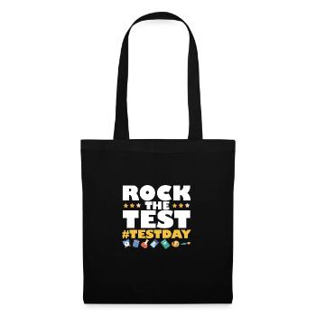 Funny Testing Day Rock The Test Exam Day Teacher - Tote Bag - black - Front