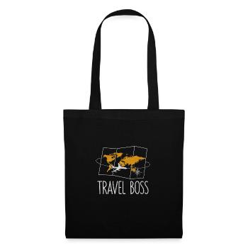 Travel Boss Road Trip Traveler Adventure - Stoffbeutel - Schwarz - Vorne