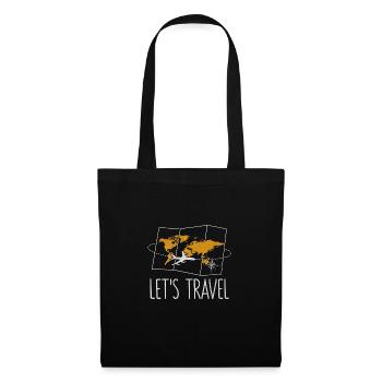 Lets Travel Vacation Traveler Relaxation - Stoffbeutel - Schwarz - Vorne