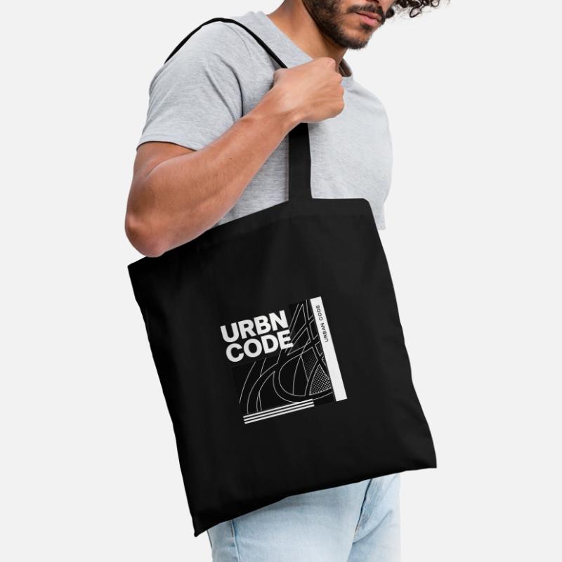 Conception de lignes de code urbain Sac en tissu