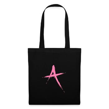 Letter A Design Brush in Pink Pink - Tote Bag - black - Front
