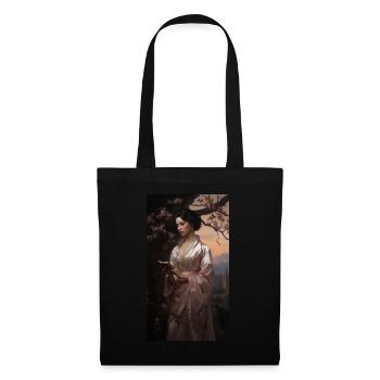 Romantic Princess Portrait Design - Tote Bag - black - Front