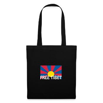 free tibet flagge - Sac en tissu - noir - Devant