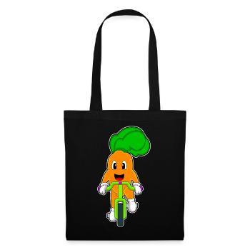 Vélo carotte - Sac en tissu - noir - Devant