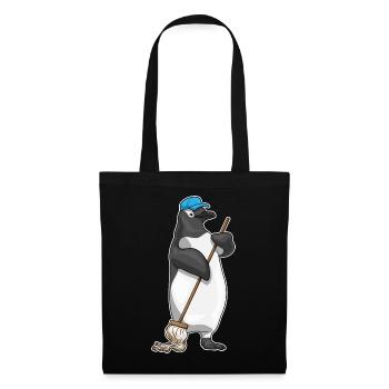 Penguin Cleaner Mop Mob - Tote Bag - black - Front