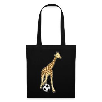 Giraffe Soccer Player Soccer - Tote Bag - black - Front