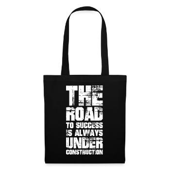 the road to success is always under construction - Stoffbeutel - Schwarz - Vorne