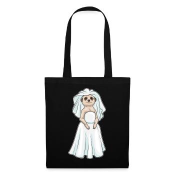 Suricate Voile de mariée Mariage - Sac en tissu - noir - Devant