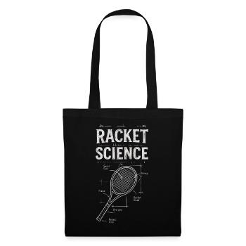 Racket Science - Raquette de tennis fun Chemise - Sac en tissu - noir - Devant