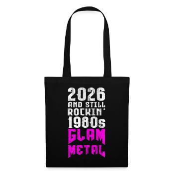80s Glam Metal Retro Design - Tote Bag - black - Front