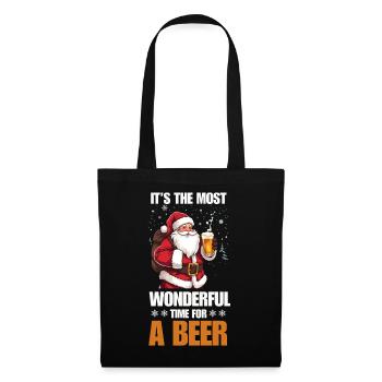 Christmas, the best time for beer Xmax Santa - Tote Bag - black - Front
