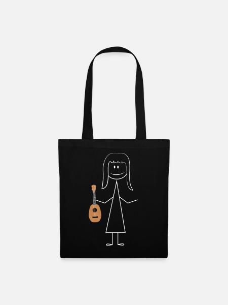 Hawaiian Ukulele Uke Ukulele Girl - Stoffbeutel - Schwarz