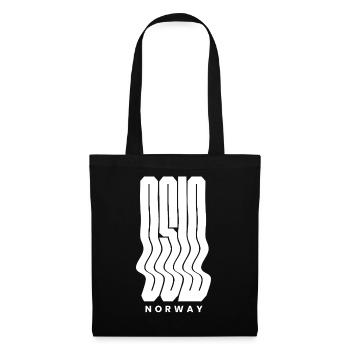 Oslo Norway Nordic Wave logo design - Tote Bag - black - Front