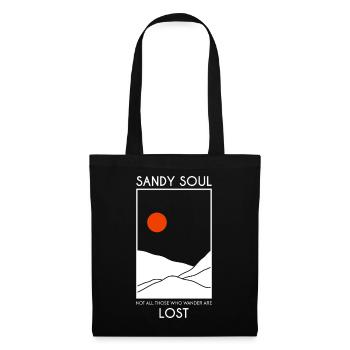 Sand deserts / sand dunes with red sun - Tote Bag - black - Front