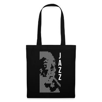 Jazz Halftone Portrait - Tote Bag - black - Front