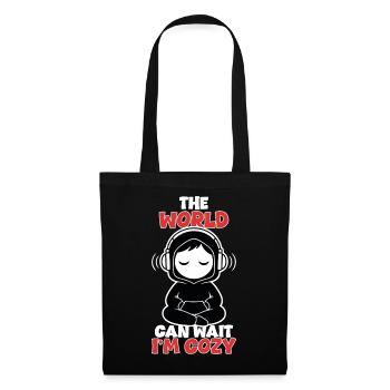 Cozy Zen Casque The World Can Wait - Sac en tissu - noir - Devant