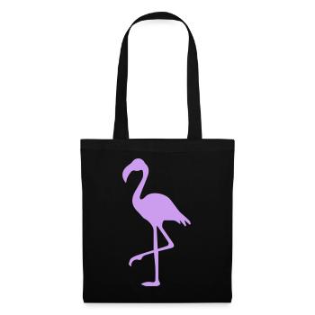 Flamant - Sac en tissu - noir - Devant