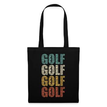 Golf Papa Vater Papa Papa Vintage-Golfer-Geschenk - Stoffbeutel - Schwarz - Vorne
