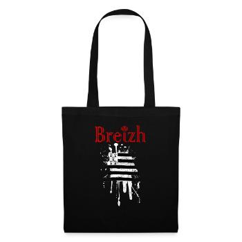 Drapeau Breton - Sac en tissu - noir - Devant