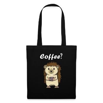 Ironic Saying Monday Hedgehog Office - Tote Bag - black - Front