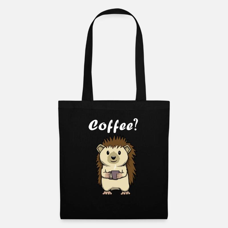 Ironisches Sprichwort Montag Igel-Büro - Stoffbeutel - Schwarz