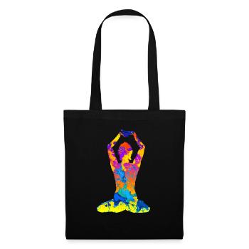 Yoga Yoga Yoga Silhouette Femmes - Sac en tissu - noir - Devant