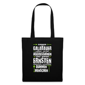 Galabauer Garten Galabau Geschenk - Stoffbeutel - Schwarz - Vorne