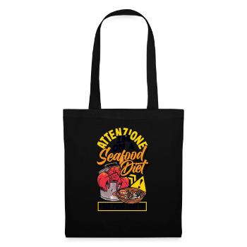 Attenzione Seafood Diet Funny Foodie Lover - Tote Bag - black - Front