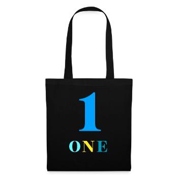One-1e anniversaire - Sac en tissu - noir - Devant