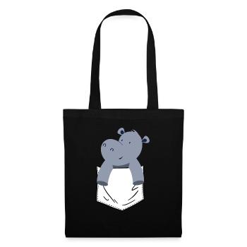 Hippopotame Hippopotame - Sac en tissu - noir - Devant