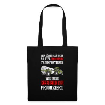 We can't transport so much shit - Tote Bag - black - Front