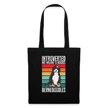 Bernedoodle Dog - Tote Bag - black - Front