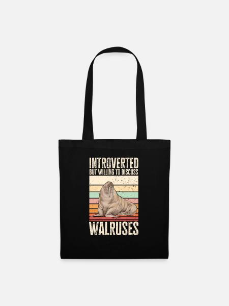 Walross - Stoffbeutel - Schwarz