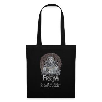 Wikinger mythische nordische Göttin Freya Kunst - Stoffbeutel - Schwarz - Vorne