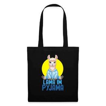 Llama in pyjamas, cute fun shirt - Tote Bag - black - Front