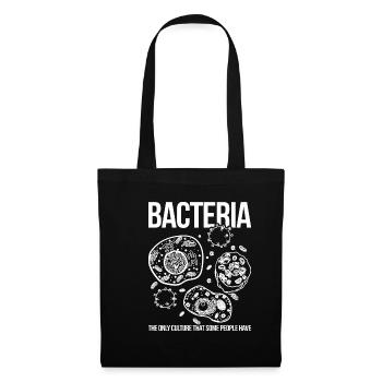 Bacteria funny saying biology - Tote Bag - black - Front