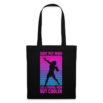 Lancer du poids - Sac en tissu - noir - Devant