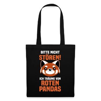 Roter Panda - Stoffbeutel - Schwarz - Vorne