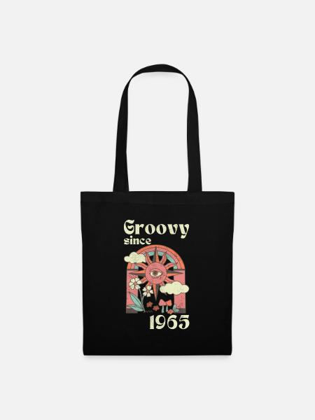 Groovy since 1965 mit Retro Grafik - Stoffbeutel - Schwarz