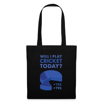 Sport Will I Play Cricket - Tote Bag - black - Front