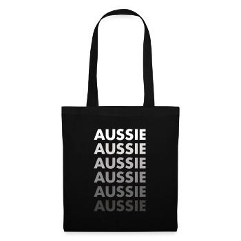 Chien Aussie - Sac en tissu - noir - Devant