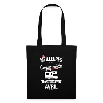 Les meilleures camping-caristes naissent en Avril - Sac en tissu - noir - Devant